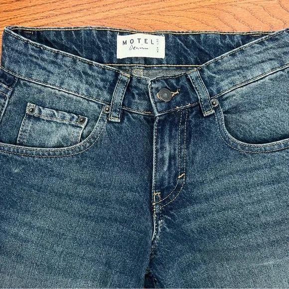 Motel Rocks Low Rise Parallel Wide Leg Jeans - Picture 7 of 10